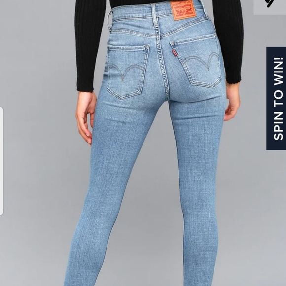 Levi's Mile High Distressed Super Skinny Jeans